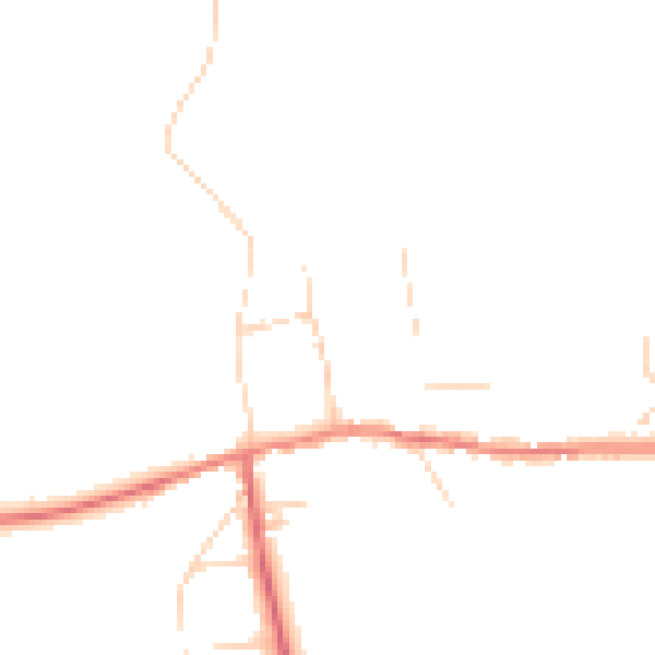 Daytime road noise heatmap for PE31 8AS