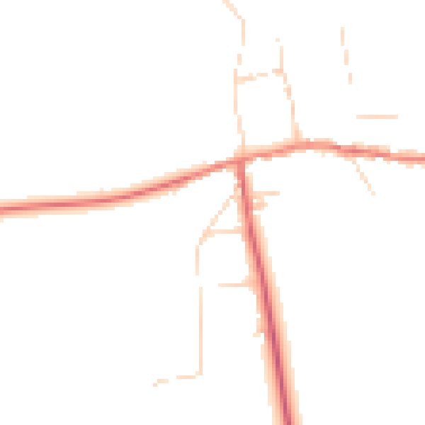 Daytime road noise heatmap for PE31 8AY