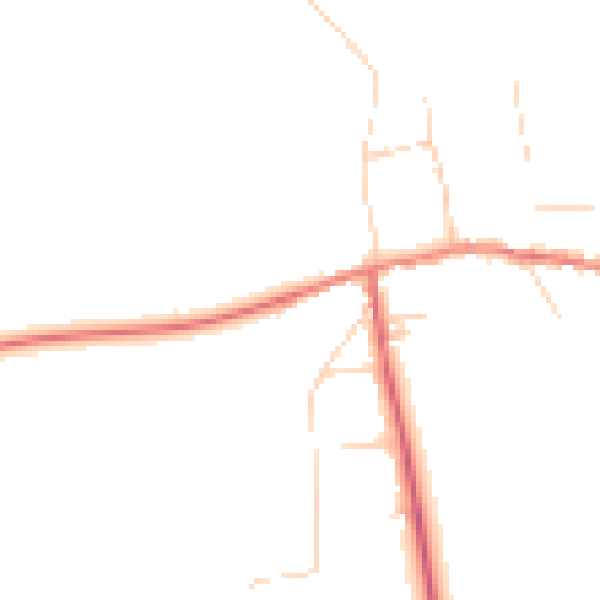 Daytime road noise heatmap for PE31 8AZ