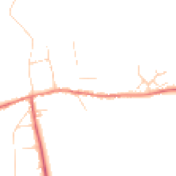 Daytime road noise heatmap for PE31 8BG