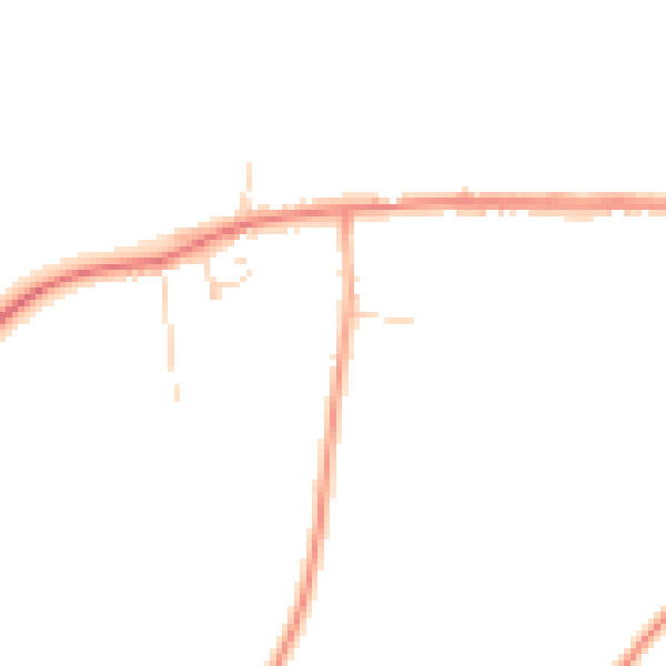 Daytime road noise heatmap for PE31 8BL