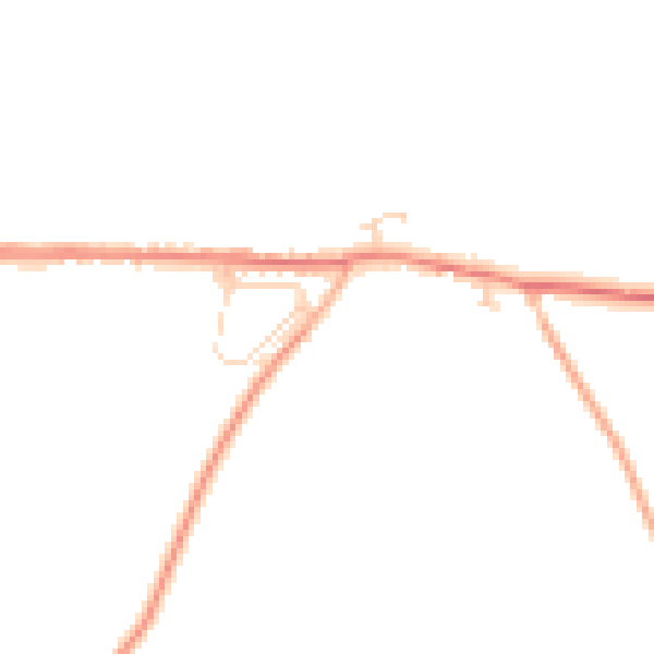 Daytime road noise heatmap for PE31 8DG