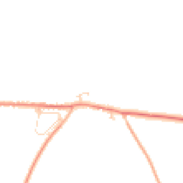 Daytime road noise heatmap for PE31 8DQ