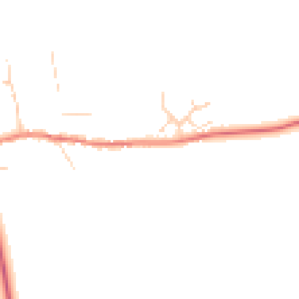 Daytime road noise heatmap for PE31 8DZ