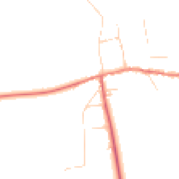 Daytime road noise heatmap for PE31 8FN