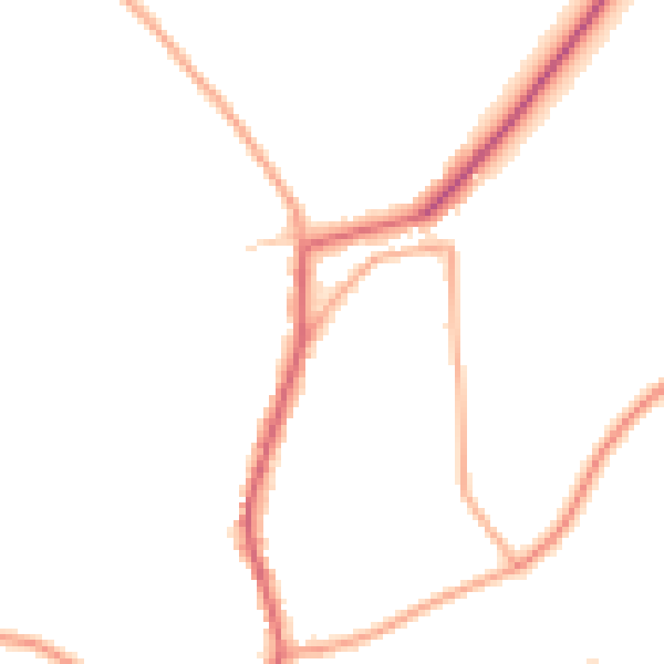 Daytime road noise heatmap for PE31 8FS
