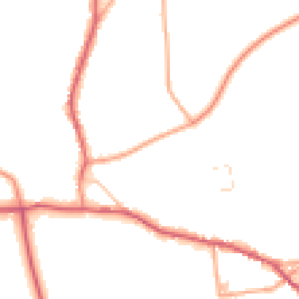 Daytime road noise heatmap for PE31 8GL