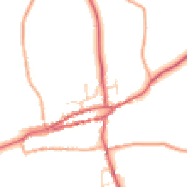 Daytime road noise heatmap for PE31 8LE