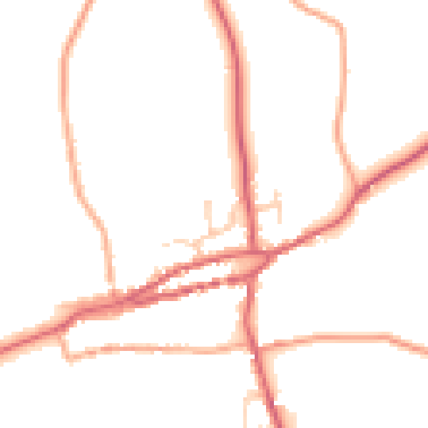 Daytime road noise heatmap for PE31 8LF