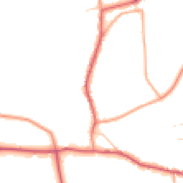 Daytime road noise heatmap for PE31 8LS