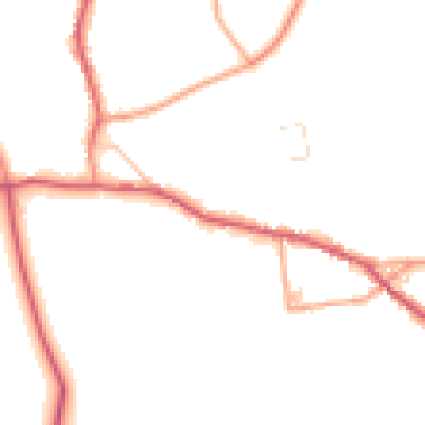 Daytime road noise heatmap for PE31 8NG