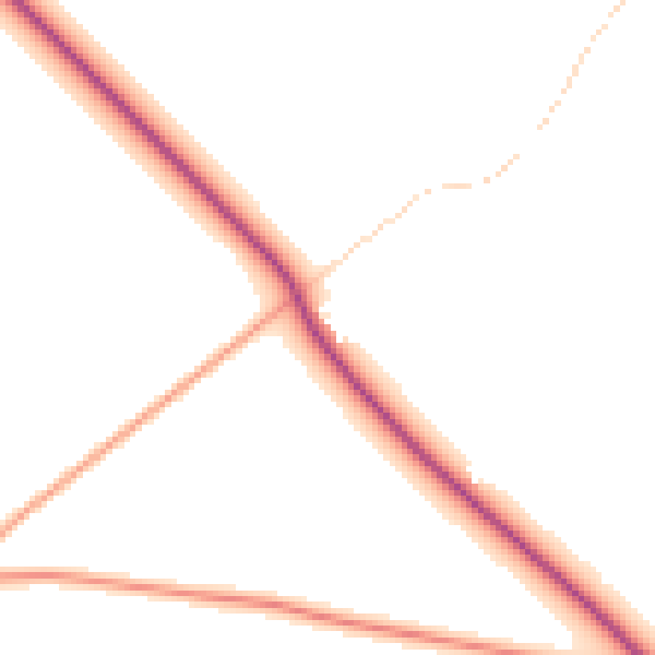 Daytime road noise heatmap for PE31 8SP