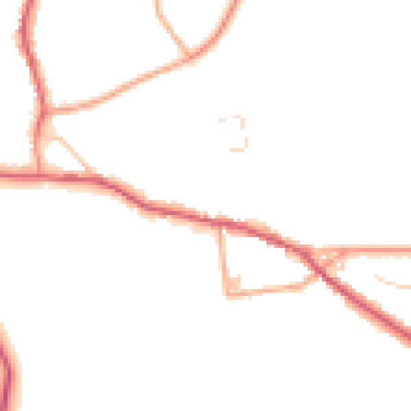 Daytime road noise heatmap for PE31 8UA
