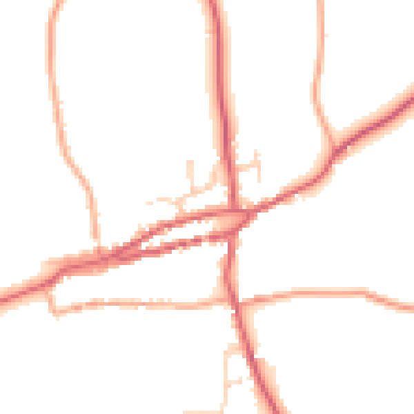 Daytime road noise heatmap for PE31 8UR