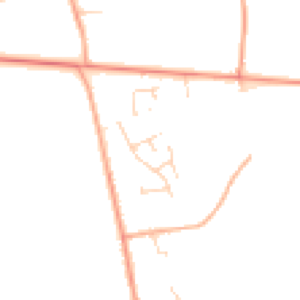 Daytime road noise heatmap for PE32 1DH