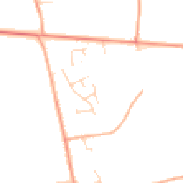 Daytime road noise heatmap for PE32 1DJ