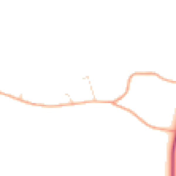 Daytime road noise heatmap for PE32 1DT