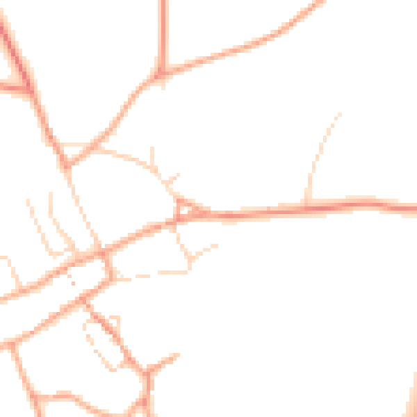 Daytime road noise heatmap for PE32 2AZ