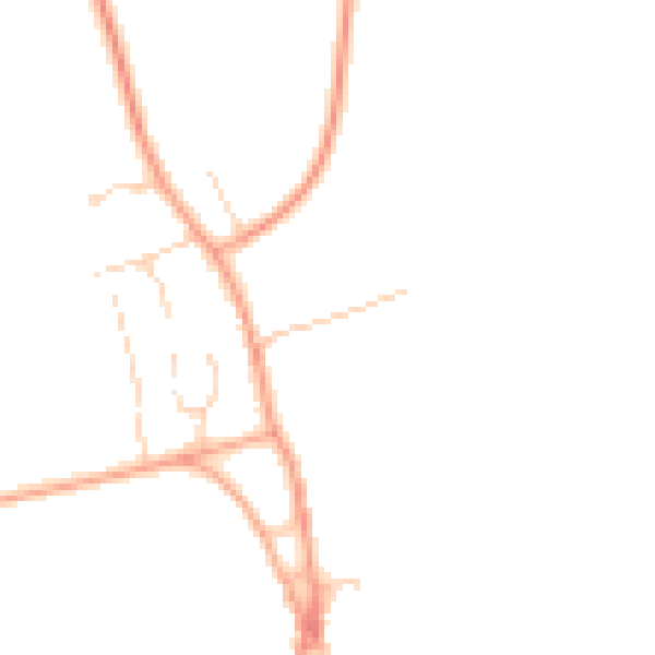 Daytime road noise heatmap for PE32 2HT