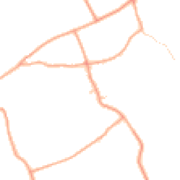 Daytime road noise heatmap for PE32 2TL
