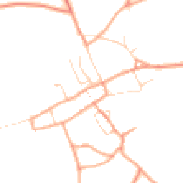 Daytime road noise heatmap for PE32 2XF
