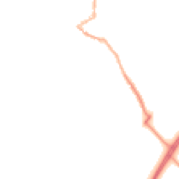 Night-time road noise heatmap for PE6 0AS