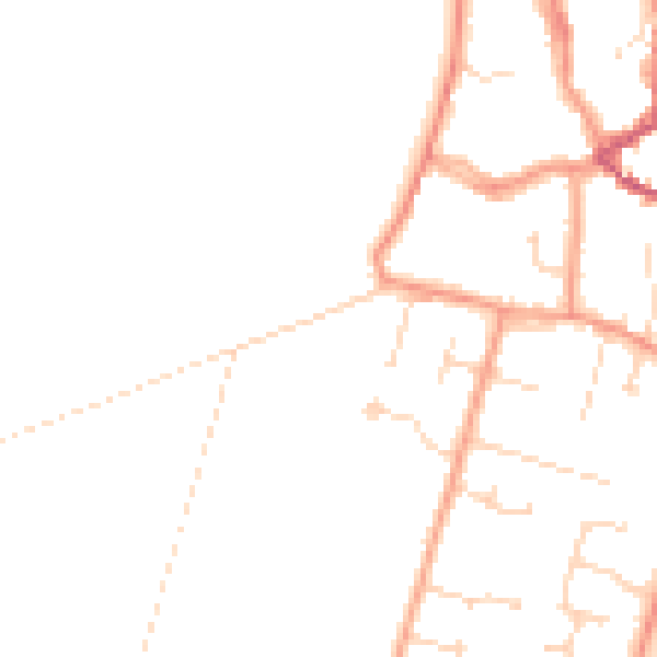 Daytime road noise heatmap for PE6 0BX