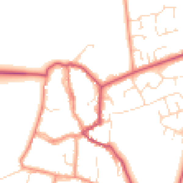 Daytime road noise heatmap for PE6 0HD
