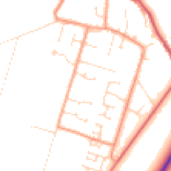 Daytime road noise heatmap for PE6 0HF