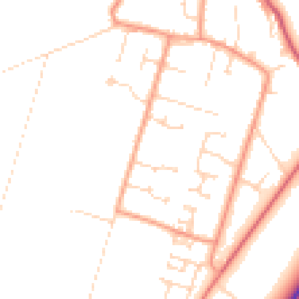 Daytime road noise heatmap for PE6 0HH