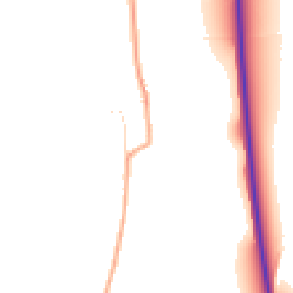 Daytime road noise heatmap for PE6 7DA