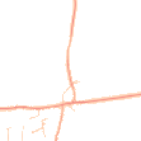 Daytime road noise heatmap for PE6 7DP