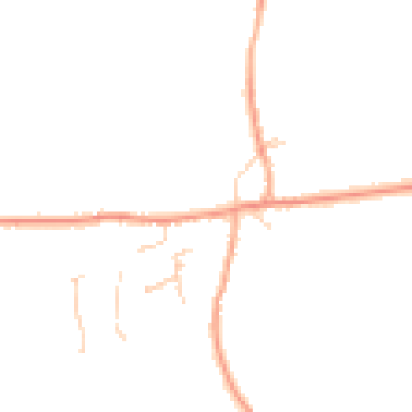 Daytime road noise heatmap for PE6 7DY