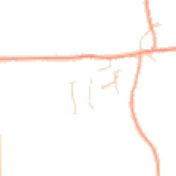 Daytime road noise heatmap for PE6 7EF