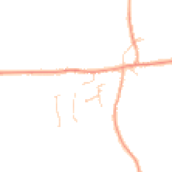 Daytime road noise heatmap for PE6 7ET