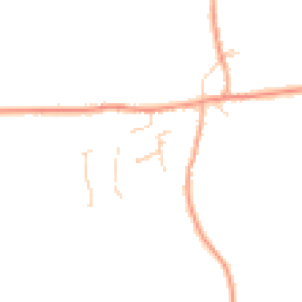 Daytime road noise heatmap for PE6 7EU