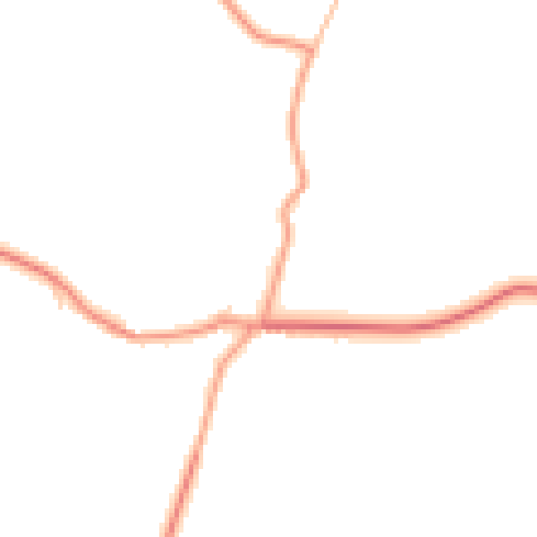 Daytime road noise heatmap for PE6 7HU