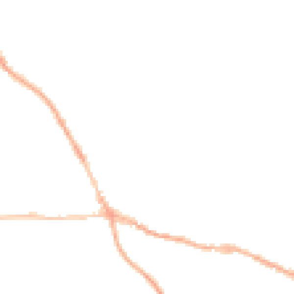Night-time road noise heatmap for PE6 8JG