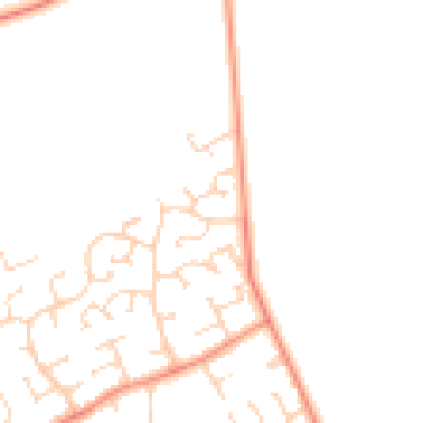 Daytime road noise heatmap for PE6 8TB