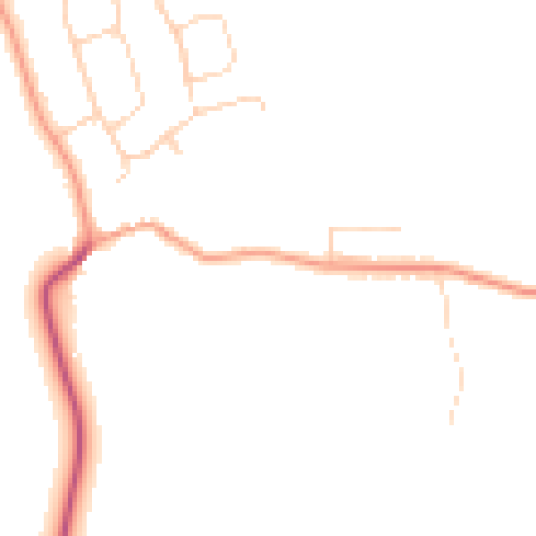 Daytime road noise heatmap for PE6 9BN