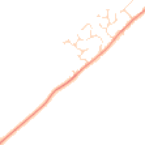 Daytime road noise heatmap for PE6 9RT