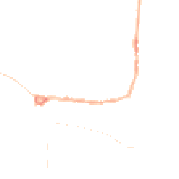 Night-time road noise heatmap for PE8 4AA
