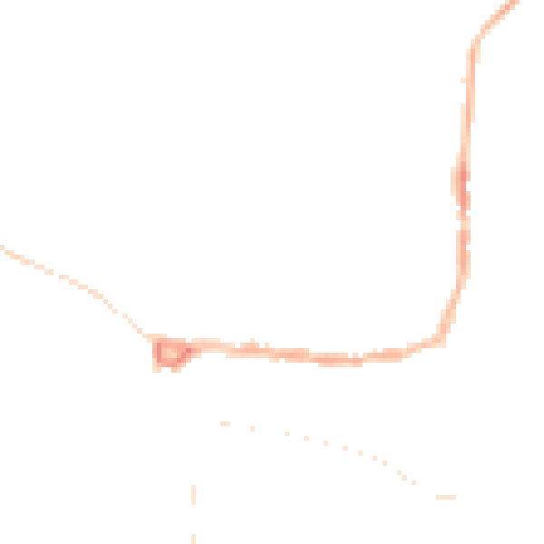 Night-time road noise heatmap for PE8 4AB