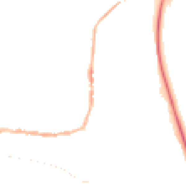 Night-time road noise heatmap for PE8 4AL