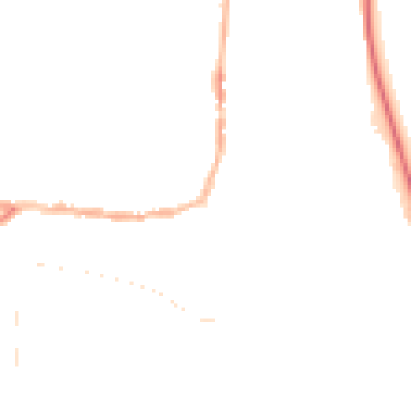 Night-time road noise heatmap for PE8 4BE