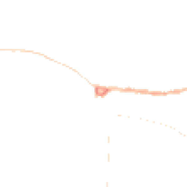 Night-time road noise heatmap for PE8 4BH