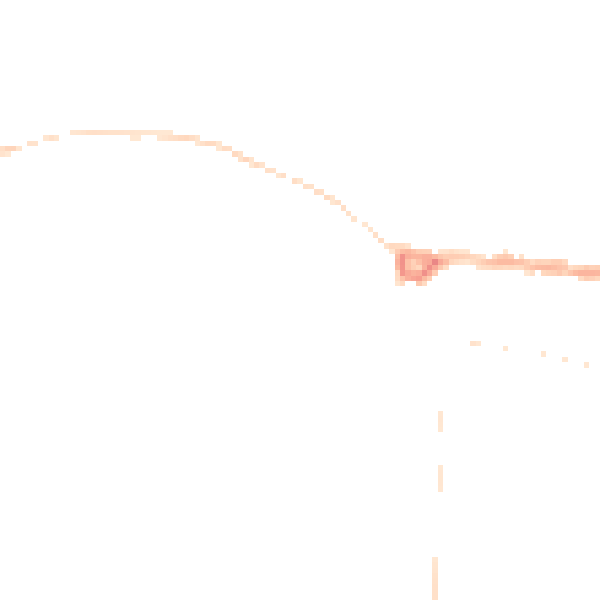 Night-time road noise heatmap for PE8 4BN