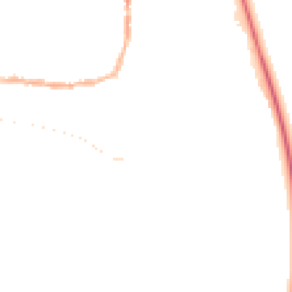 Night-time road noise heatmap for PE8 4BT
