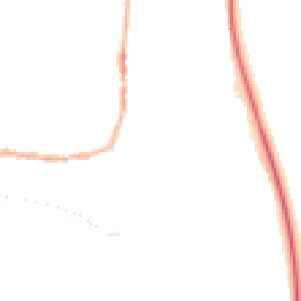 Night-time road noise heatmap for PE8 4BX