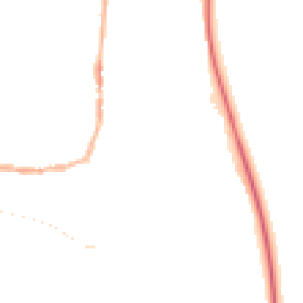 Night-time road noise heatmap for PE8 4BY